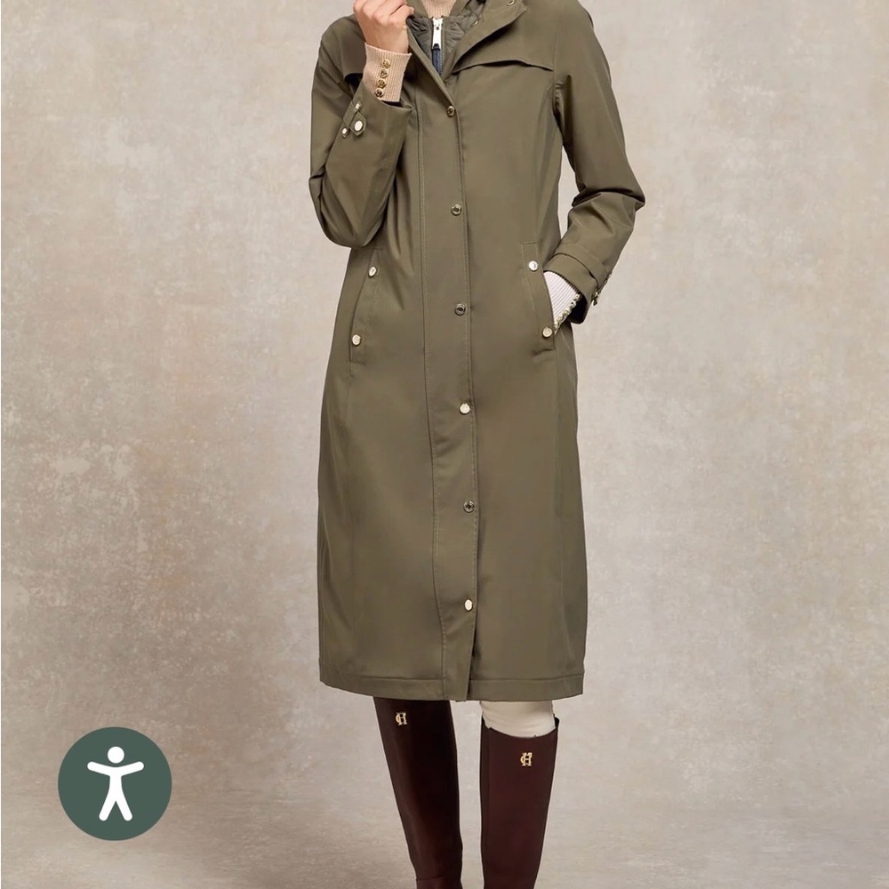Holland cooper Folgate Rain coat in soft khaki XL